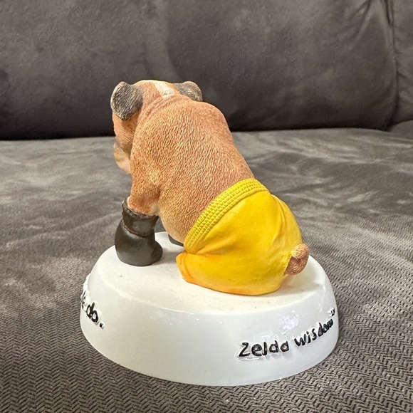 Zelda Wisdom Tough Times never last .. tough people do bulldog figurine - Picture 4 of 8